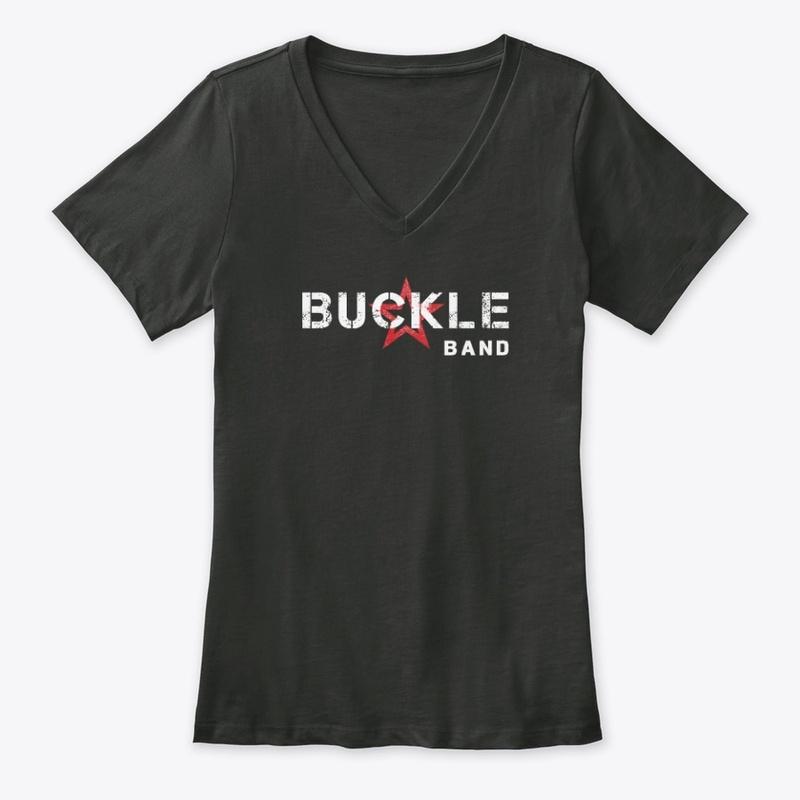 BUCKLE V-Neck Premium Tee - Black